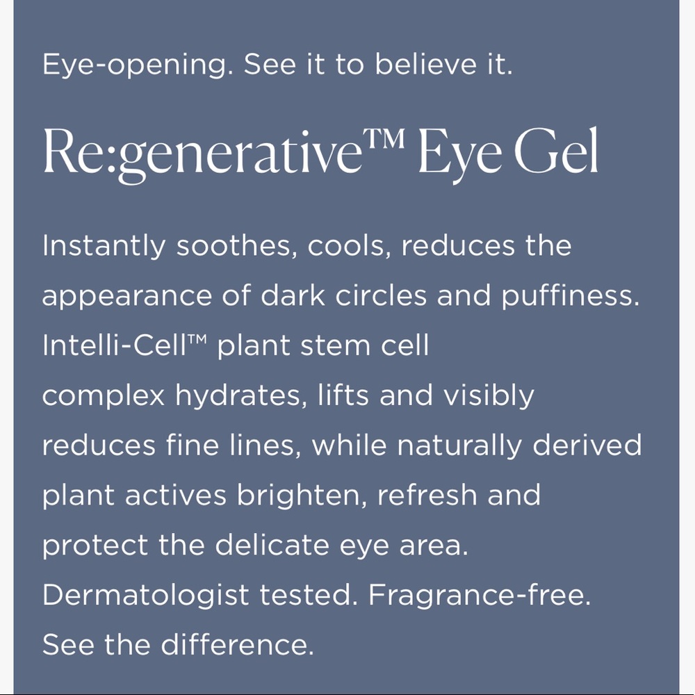 Regenerative Eye Gel INTELLIGENT NUTRIENTS - Picture 3 of 9